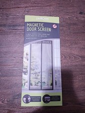 Black Magnetic door screen W100 x H220 cm, magnetic closure, Lace detail