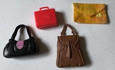 4 pc Barbie Doll Purses &