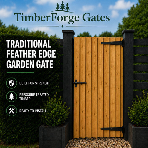 Flat top feather edge garden - flat,