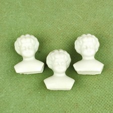 3 antique China Doll heads