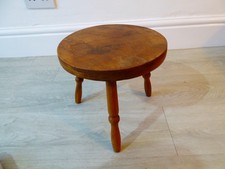 Vintage Wooden Milking Stool with 3 Legs Footstool 