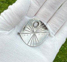 Vintage Swedish Brooch Stigbert Modernist Leaf Design 925 Sterling Silver