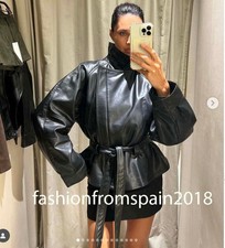 ZARA NEW WOMAN BELTED FAUX