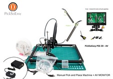 SMT Pick and Place machine - PickSoEasy PSE-20 with 2 AV MICROSCOPES and 9" TFT