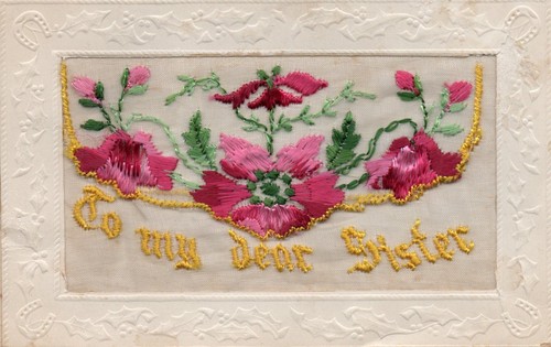 Ww1 patriotic embroidered silk - patriotic,
