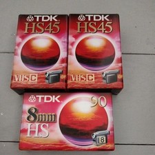 2 x TDK HS45  VHS C + 1 8mm hs