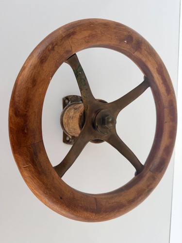 Vintage wooden brass boat - vintage,