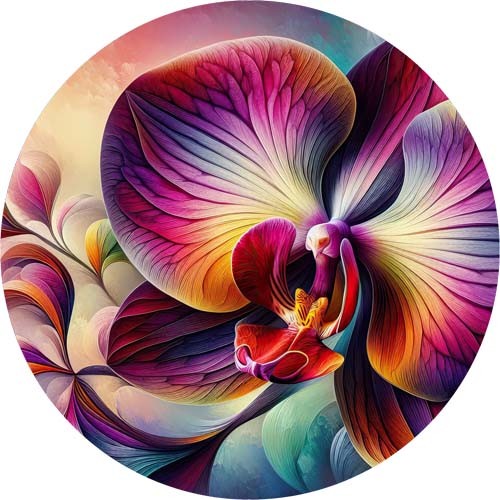 Stained glass flower wall - glass, art