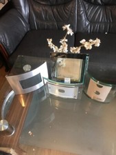 4 Lots Clear Curved Glass Photo Frame - Please See Photos.