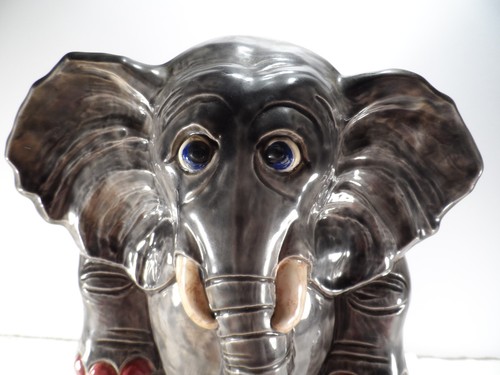 1976 large kiln baked elephant - 1976,