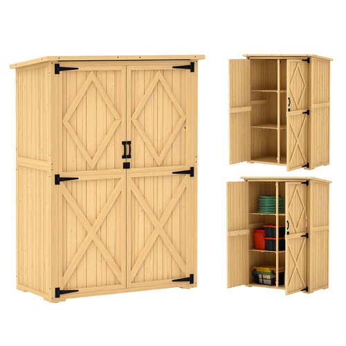 Outsunny wooden tool storage - tool,