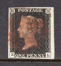 Sg2 penny black plate - qv, 1d