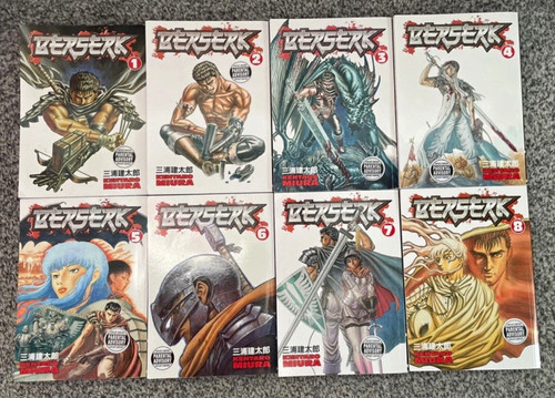 Berserk manga lot - vol, 1-8