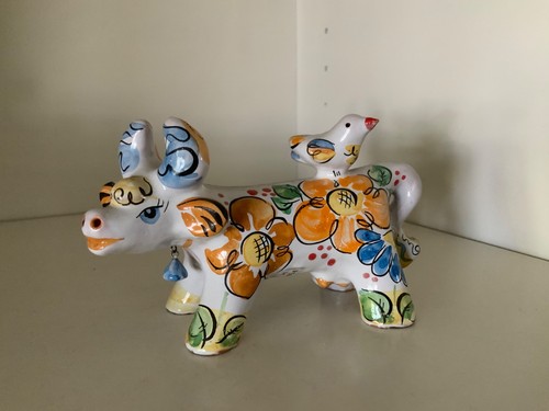 Folk art cow hand painted - folk,