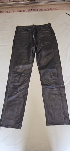 Vintage real leather trousers - real,