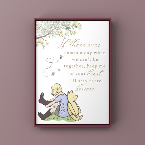 Winnie the pooh art - winnie, print