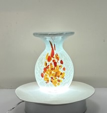 Mdina Glass Vase Orange Red