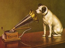Hmv dog grammaphone vintage - hmv, &