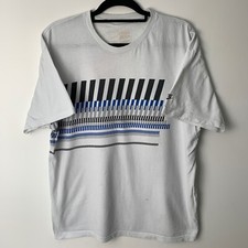 Nike White Graphic Print Logo Short Sleeve T Shirt Men's Size Medium