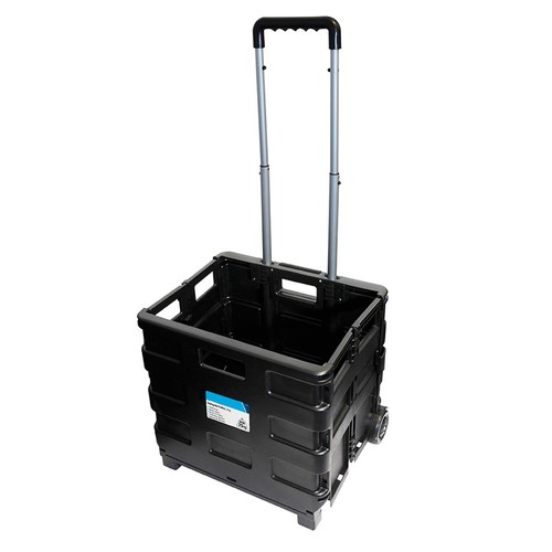 Black folding boot cart - black,