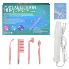 Portable High Frequency Facial Machine Skin Care Beauty Wand with Glass Tubes