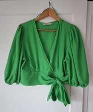 Tu Green Linen Mix Trouser Suit. Wide Legged Trousers.