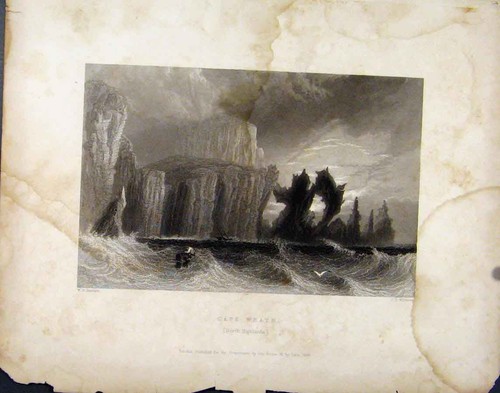 Original old antique print - original,