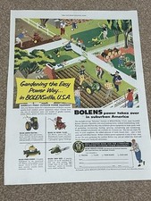 Rare Original 1954 Bolens Outdoor Power Equipment Advert – Saturday Evening Post