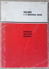 Villiers F.15 Industrial Engine Spare Parts List & Instruction Handbook 1976