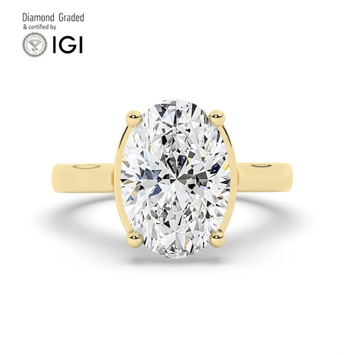 Oval diamond engagement ring - oval,