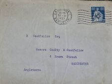 Old Swiss Stamp Addressed Envelope To Messrs Goulty & Goodfellow Postmark 1921