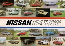 Datsun Nissan Range 1982-83 UK Brochure Cherry Sunny Bluebird Laurel 280 C ZX