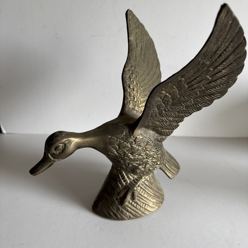 Vintage brass flying duck - vintage,