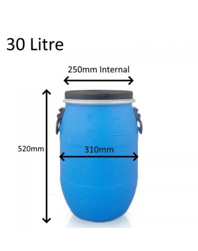 30l litre open top - open, plastic