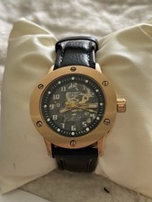 ROTARY EDITIONS AUTOMATIC SKELETON 1895 SERIES 500 MEN’S WATCH RARE ROSE GOLD 