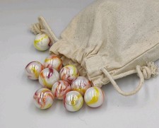 Large round glass marbles - 10,