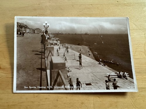Postcard sea sports hastings - sports,