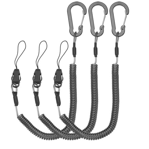 Coiled lanyards with buckle - with,