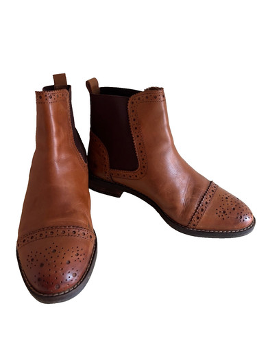 Dune tan leather brogue design - tan,