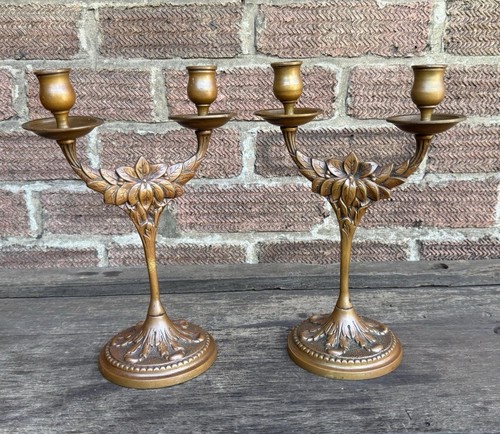 Vintage pair brass - of,