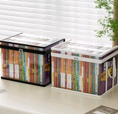 Foldable book storage box - book,
