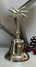 Silver Hand Bell Pineapple Palm Tree Handle, Bar, Reception Bell, Silver Decor