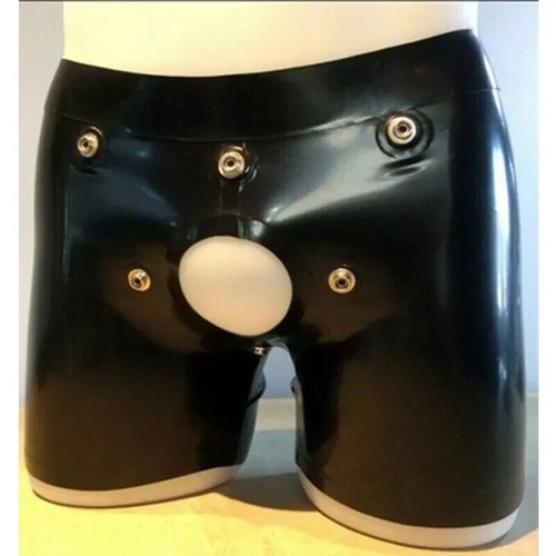 Latex short bulge boxer for - bulge,