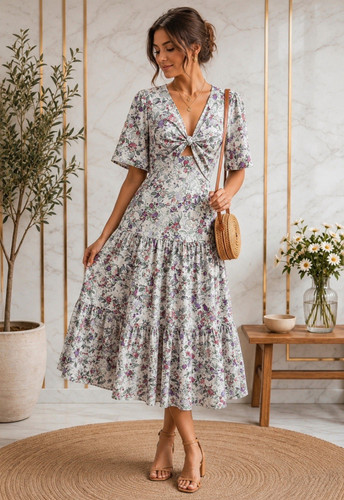 Zara floral cotton neck - zara, tie