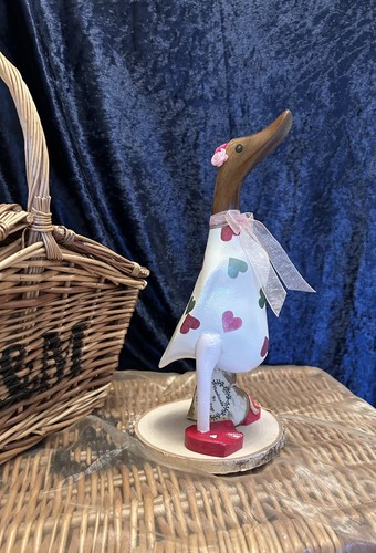 Wooden duck ballerina - wooden,
