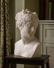 Vintage solid classical plaster bust sculpture of Venus