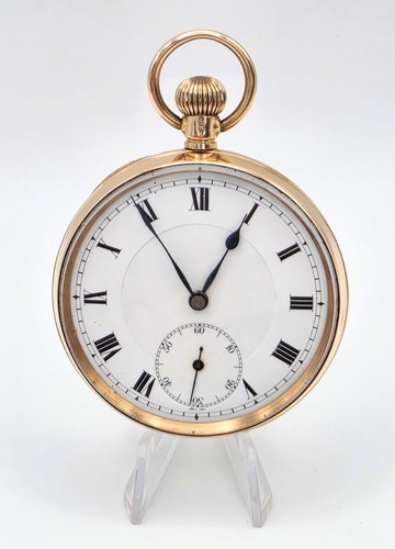 Antique 9ct gold pocket watch - gold,