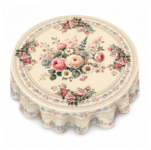 Vintage floral round - vintage,