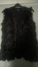 Women's Black Faux Fur Gilet