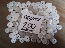 200 white/ivory small buttons*embellishments*sewing*Christmas*scrapbook*journal